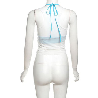 Halter padded 2 piece tank top