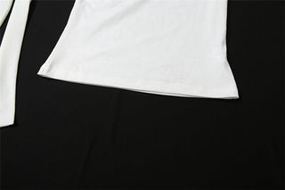 One shoulder solid ruched top