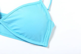 Halter padded 2 piece tank top