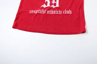 Letter embroidery backless tube top