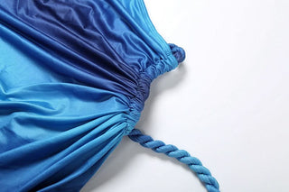 Sweetheart neck contrast slit cami maxi skirt set