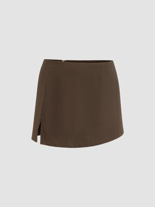 Cotton Low Rise Split Skort