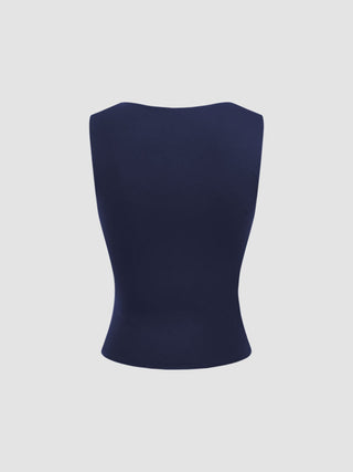 CONTOUR Double Layered Sweetheart Neckline Tank Top