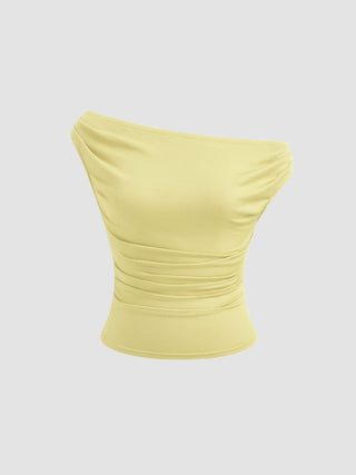 Off-shoulder Ruched Top
