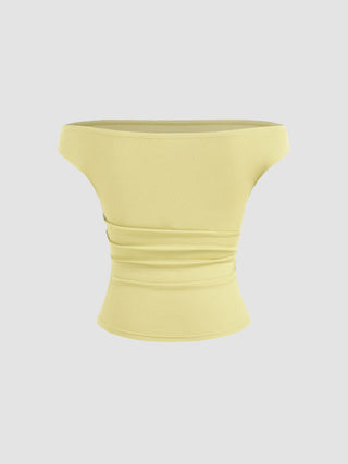 Off-shoulder Ruched Top