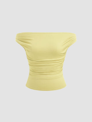 Off-shoulder Ruched Top