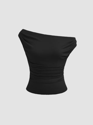 Off-shoulder Ruched Top