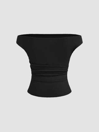 Off-shoulder Ruched Top