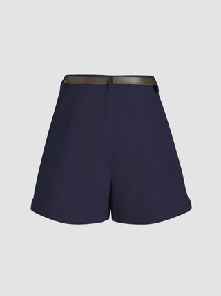Belted High Waist Trouser Short