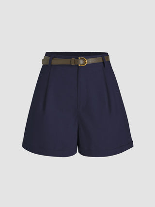 Belted High Waist Trouser Short