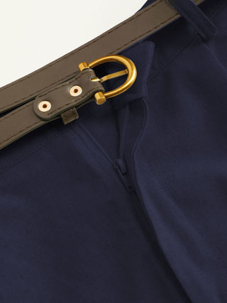 Belted High Waist Trouser Short