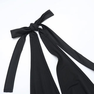 Halter v neck ruffle backless mini dress