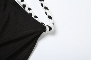 Hollow out ruched high slit cami maxi skirt set