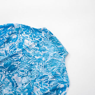 Long sleeve high neck mesh starfish applique mini dress