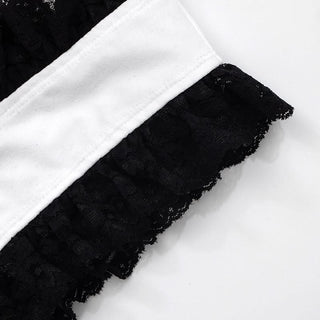 Square neck lace hem tank top