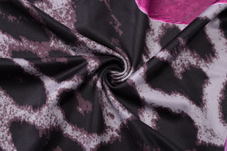 One shoulder flower leopard print maxi skirt set