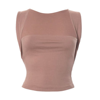 Square neck solid 2-way top