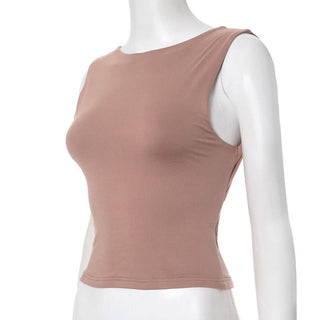 Square neck solid 2-way top