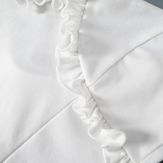 Ruffle high slit backless cami maxi dress