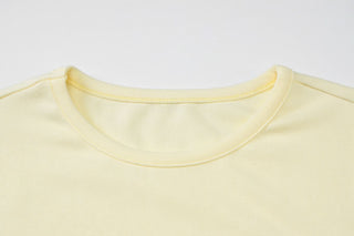 Short sleeve crewneck letter print top