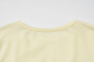 Short sleeve crewneck letter print top