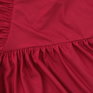 Crewneck ruched sleeveless solid maxi dress