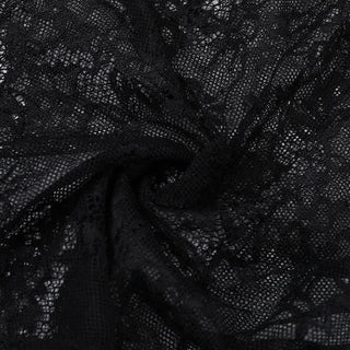 Long flared sleeve ruched lace button bodysuit