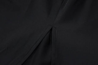 Hollow out o ring cross front slit cut out maxi dress