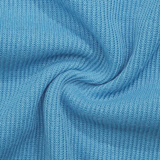 Long sleeve ribbed letter embroidery top