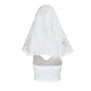 Lace sweetheart neck corset solid tube top