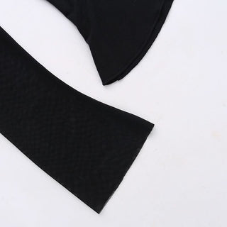 Long sleeve lace ruched self tie crop top