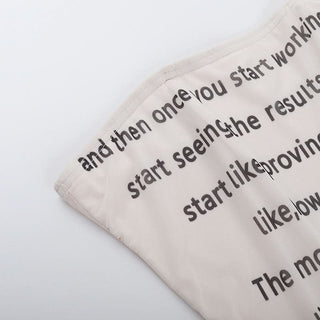 Mesh letter print contrast tube top