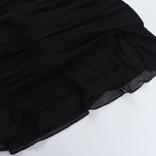 Halter self tie deep v neck slit ruched mini dress