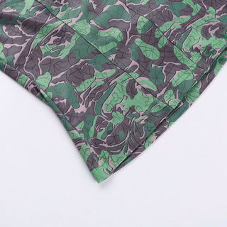 Print corset contrast backless tube top