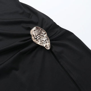 High slit u neck ruched cami maxi dress