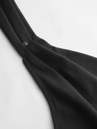 Halter Neckline Ruched Cami Top With Scarf
