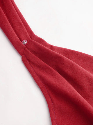Halter Neckline Ruched Cami Top With Scarf