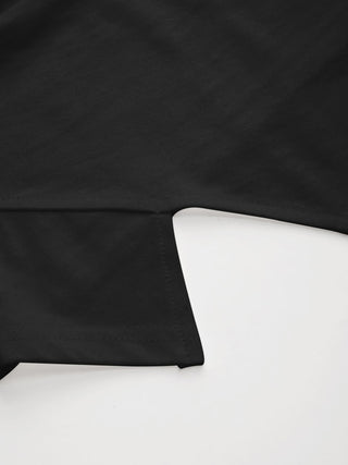 Cotton-blend Boat Neck Ruched Asymmetrical Hem Tee