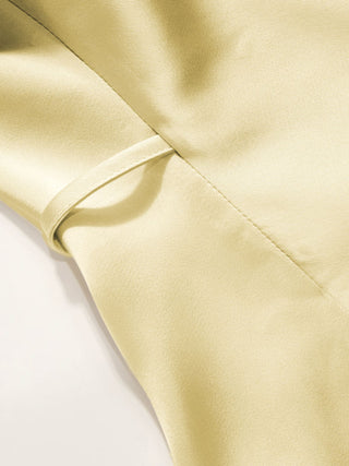 Satin Collar Knotted Shirt