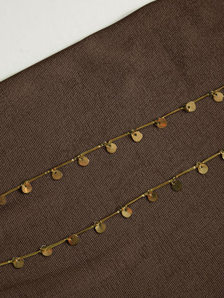 Cowl Neck Backless Chain Detail Cami Mermaid Maxi Dress