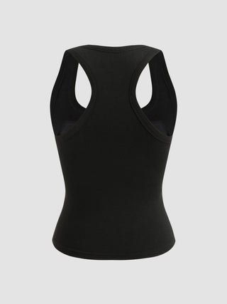 Built-in Bra Square Neck Tank Top