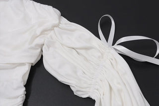 Ruched irregular ribbon solid tube top