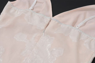 Zip-up v neck print backless cami maxi dress