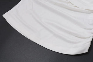 Ruched irregular ribbon solid tube top