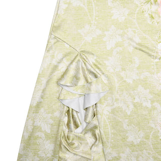 Slit ruffle flower print halter ruched mini dress