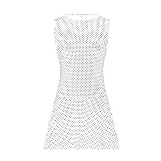 Polka dot crewneck contrast mini dress