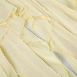 Ruched mesh backless solid tube maxi dress