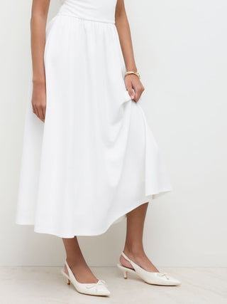 Round Neckline Ruched Maxi Dress