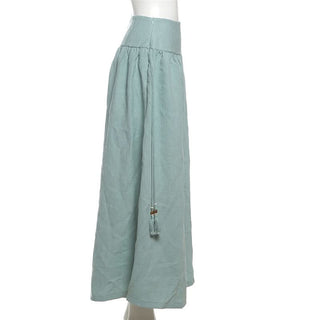 High rise zip up wide leg pant
