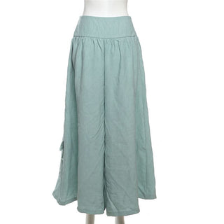High rise zip up wide leg pant